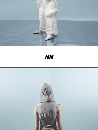 NORTH NODE Pleated Paratrooper Cargo Style Loose Fit Women&