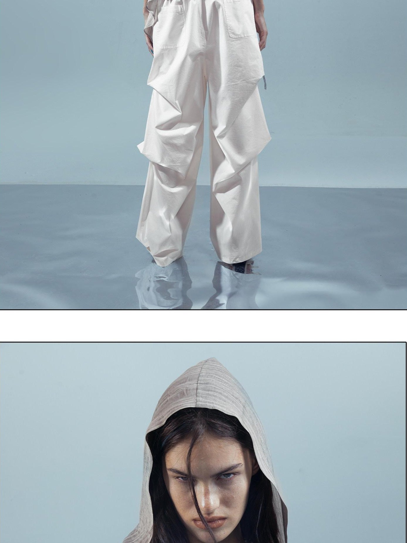 NORTH NODE Pleated Paratrooper Cargo Style Loose Fit Women&
