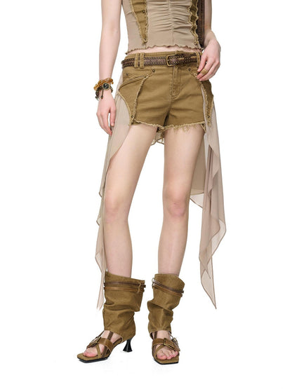 NORTH NODE Pleated Ruching Slouchy Open Toe High Heel Women&