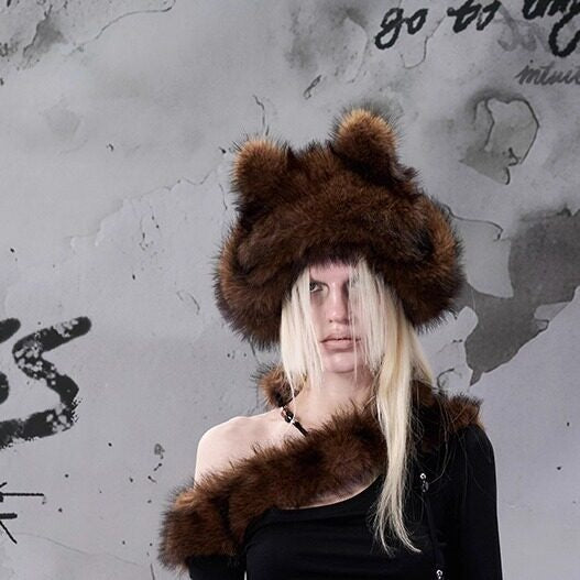 NORTH_NODE_Plush_Fuzzy_Pom_Pom_Cat_Ear_Earflap_Women&