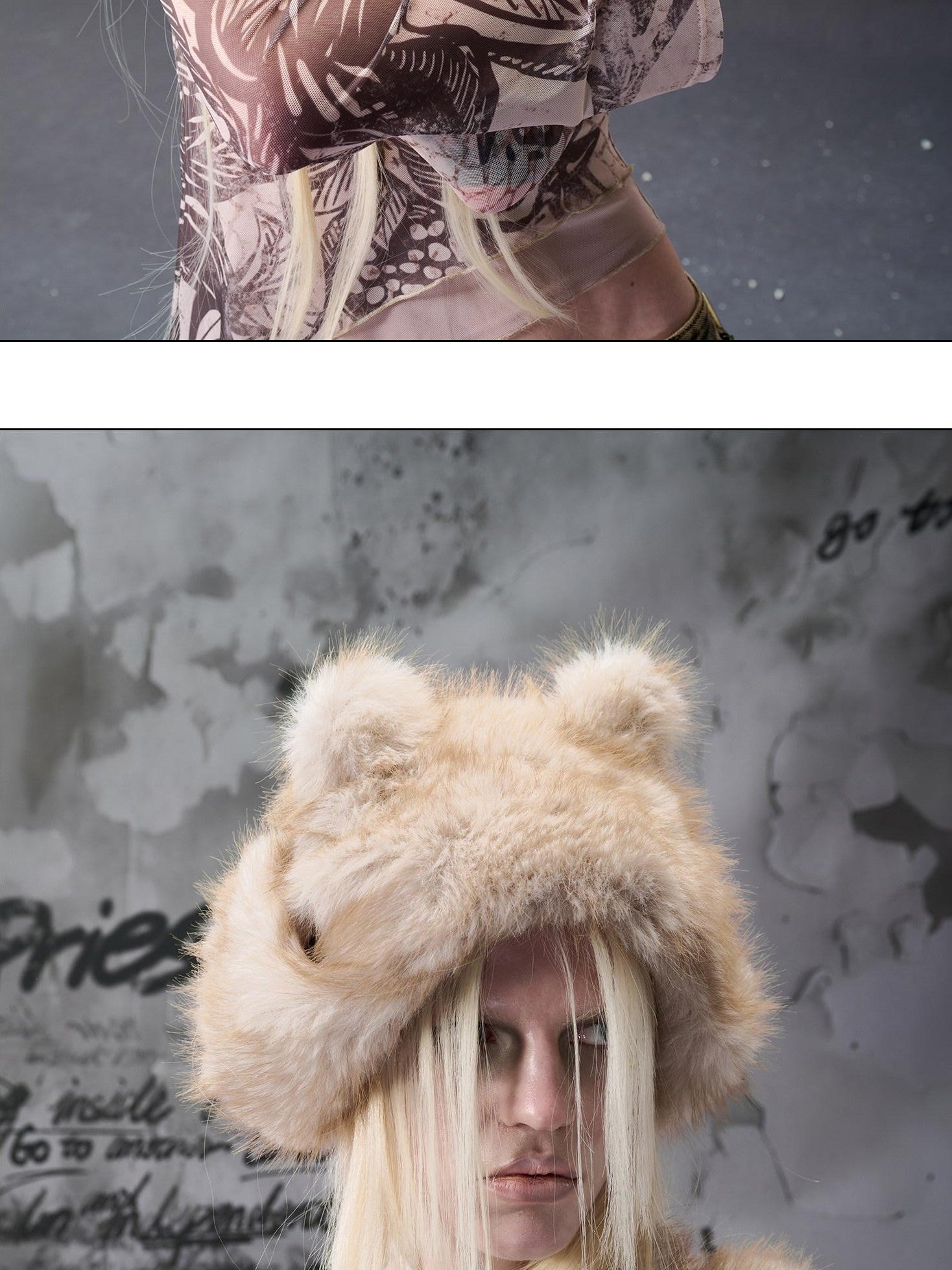 NORTH NODE Plush Fuzzy Pom Pom Cat Ear Earflap Women&