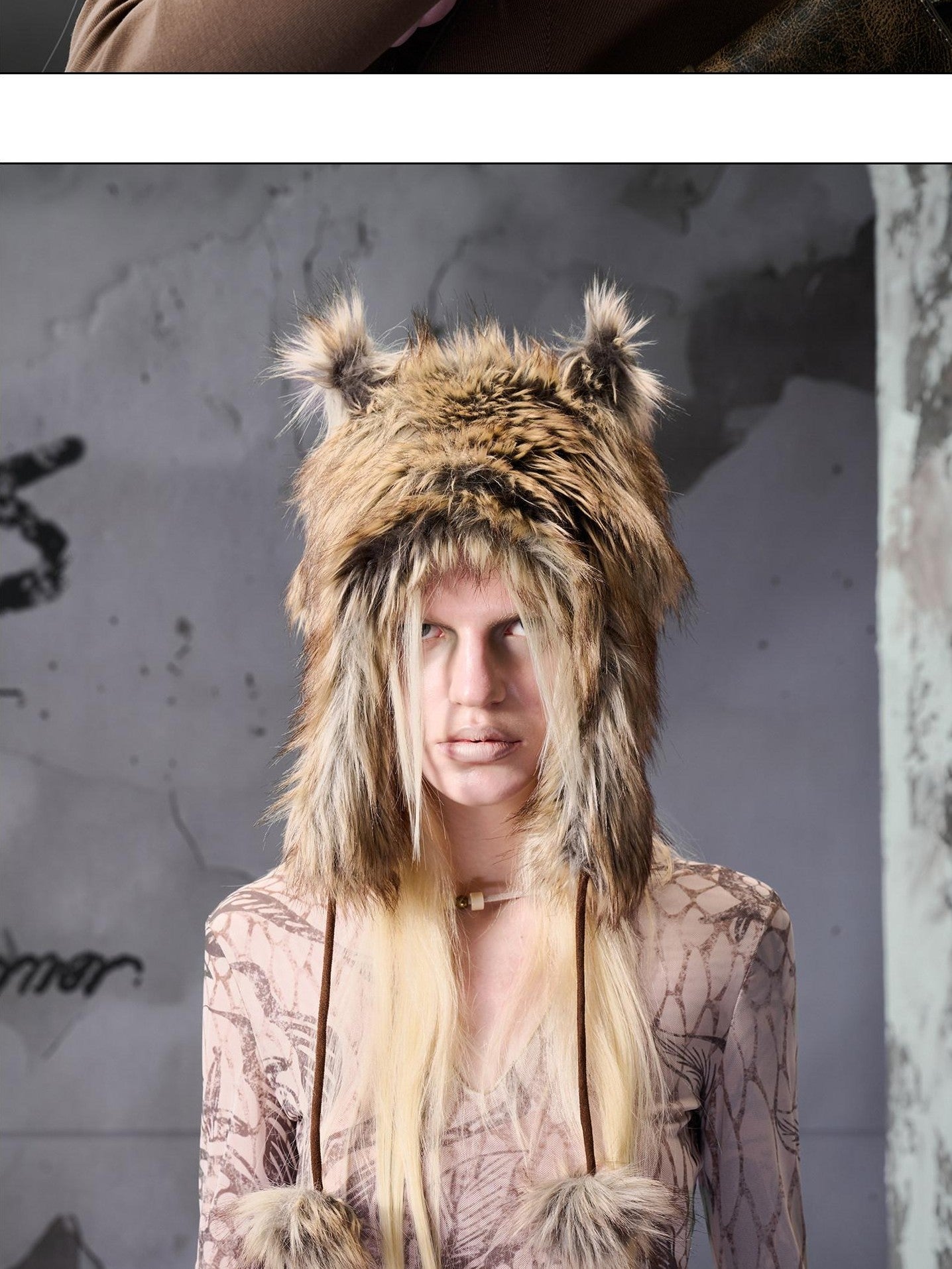 NORTH NODE Plush Fuzzy Pom Pom Cat Ear Earflap Women&