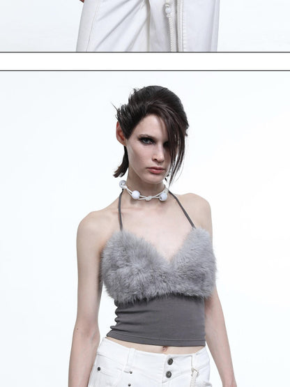NORTH NODE Plush Patchwork Spliced Knit Cozy Women&