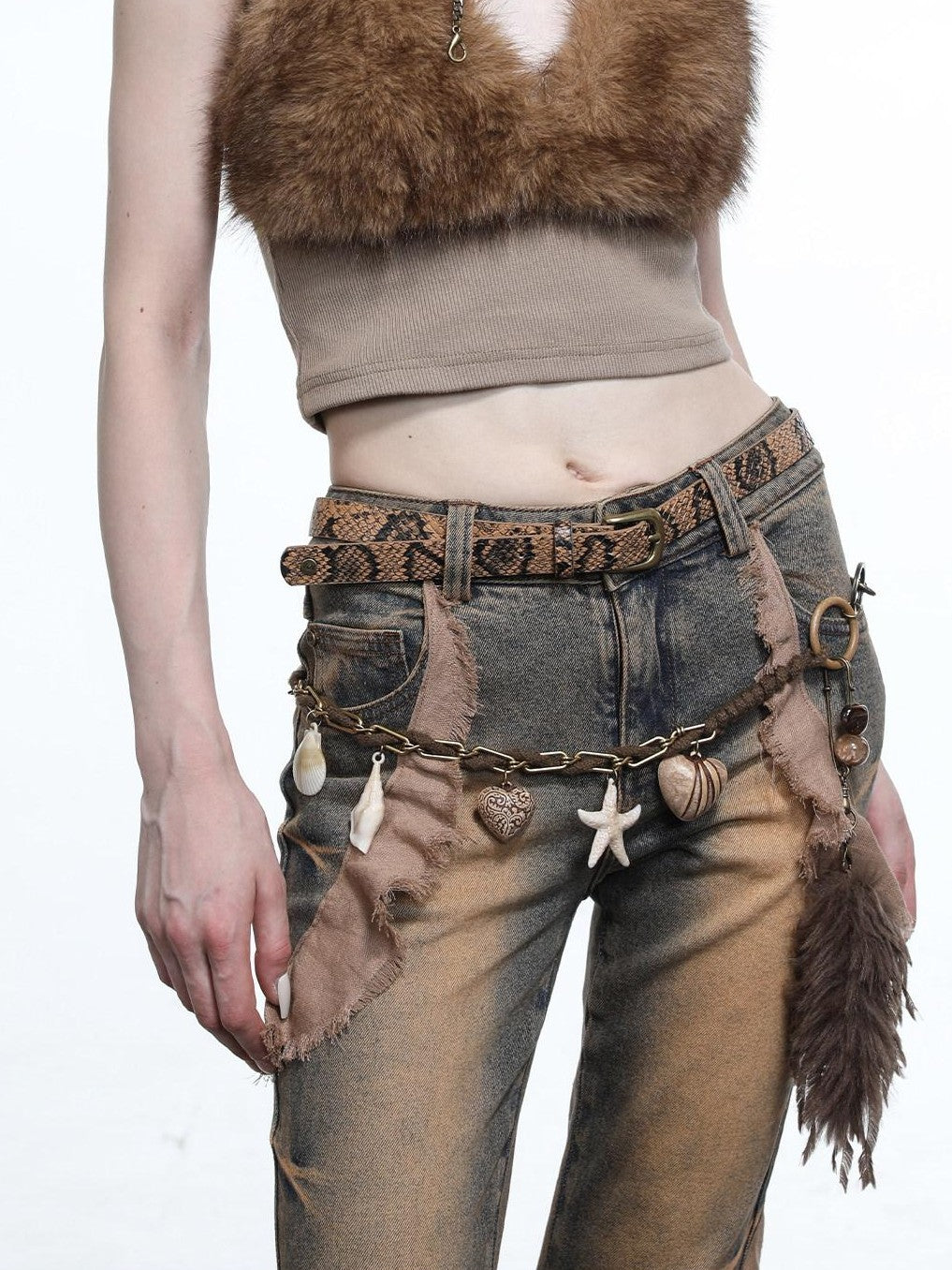 NORTH NODE Plush Patchwork Spliced Knit Cozy Women&