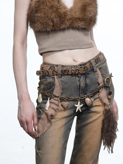 NORTH NODE Plush Patchwork Spliced Knit Cozy Women&