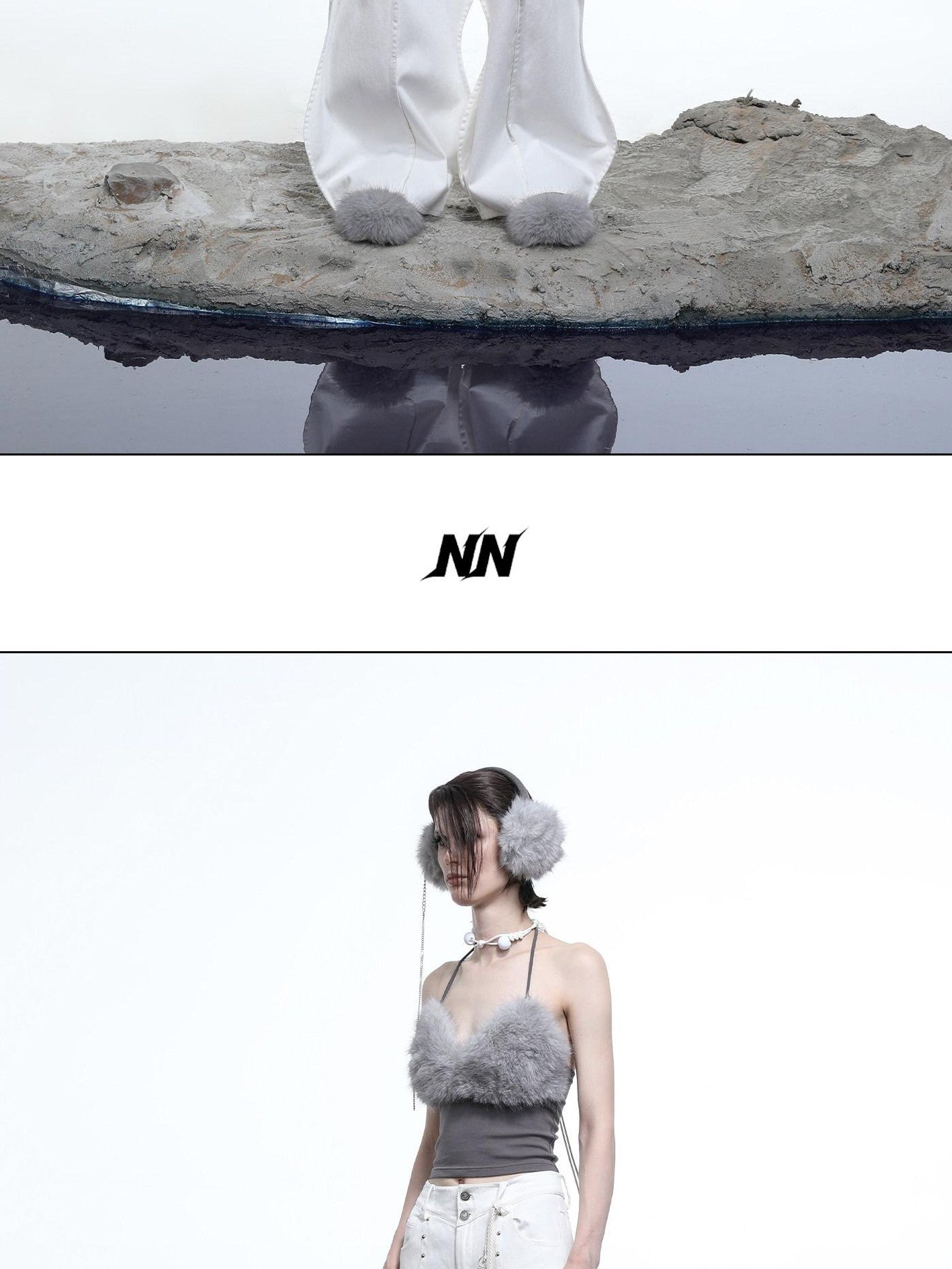 NORTH NODE Plush Patchwork Spliced Knit Cozy Women&