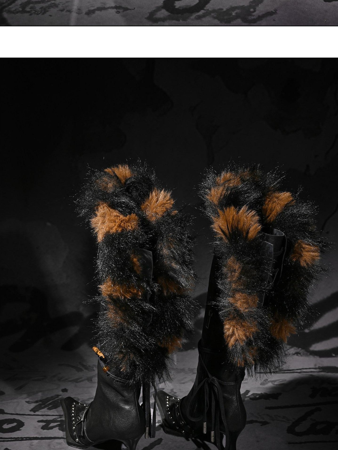NORTH NODE Pointed Toe Fur Beaded Studded High Heel Women&
