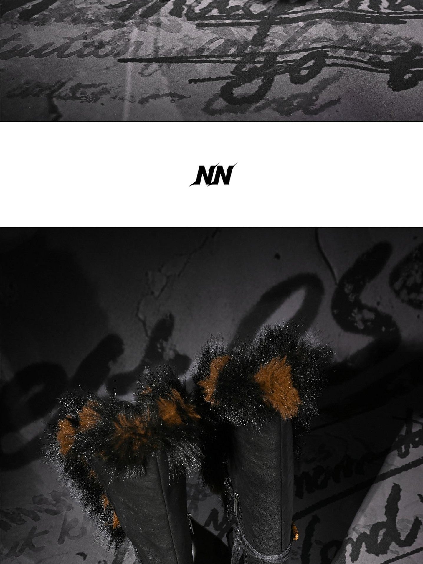 NORTH NODE Pointed Toe Fur Beaded Studded High Heel Women&