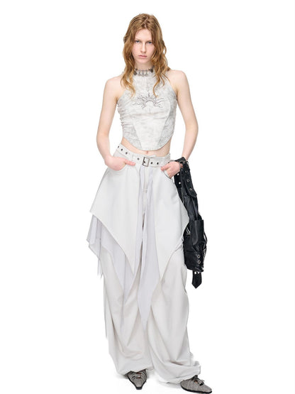 NORTH NODE Printed Hotfix Rhinestone Slimming Slim Fit Women&