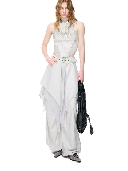 NORTH NODE Printed Hotfix Rhinestone Slimming Slim Fit Women&