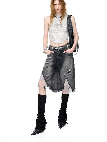 NORTH NODE Printed Hotfix Rhinestone Slimming Slim Fit Women&
