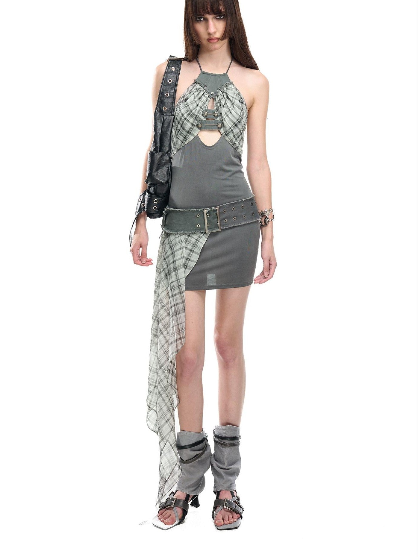 NORTH NODE Printed Patchwork Wide Vintage Punk Women&