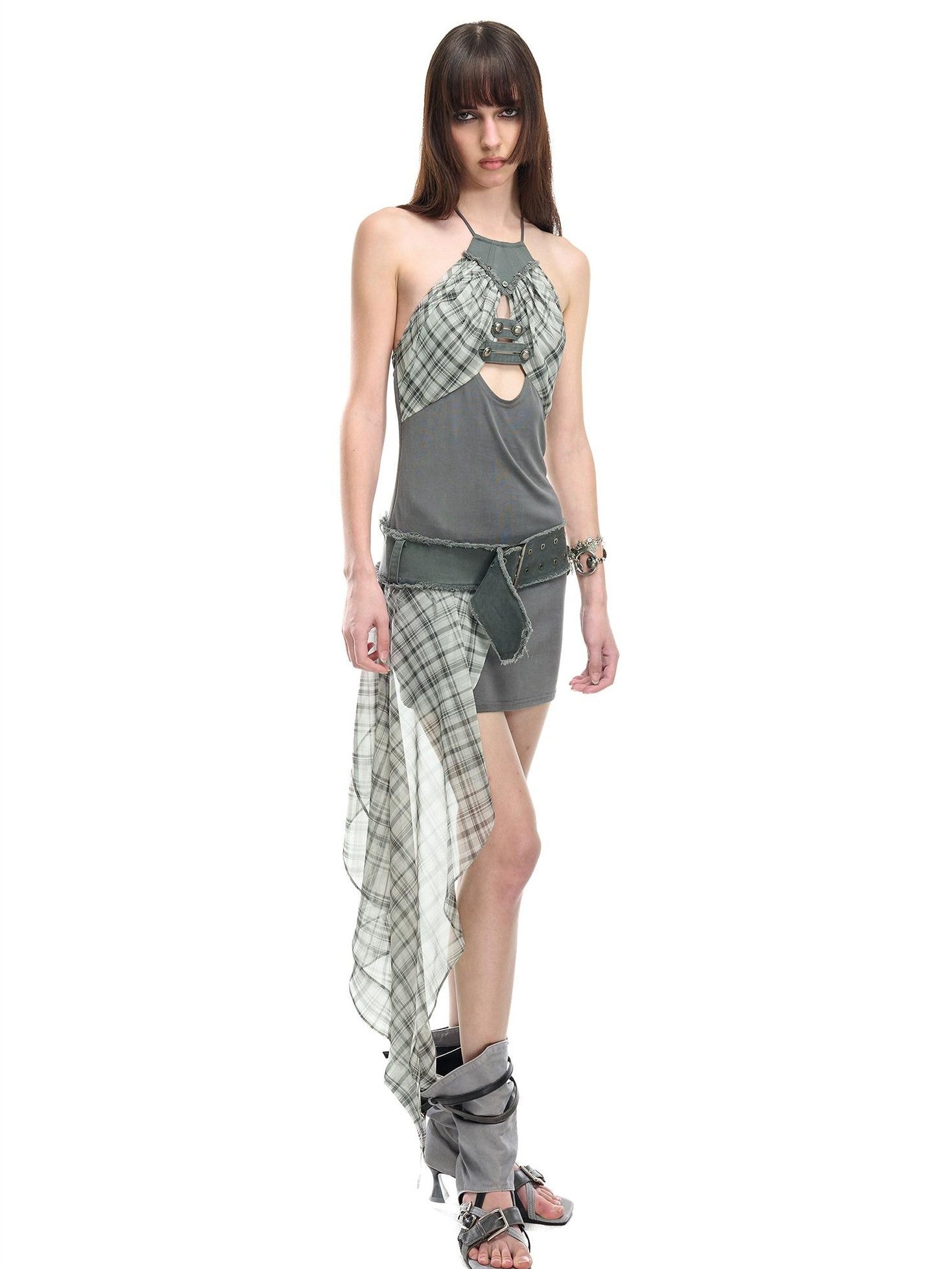 NORTH NODE Printed Patchwork Wide Vintage Punk Women&