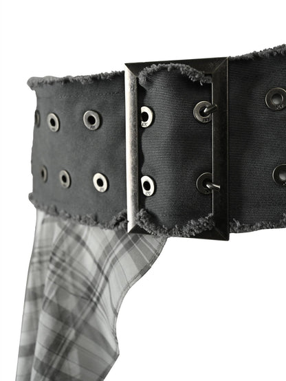 NORTH NODE Printed Patchwork Wide Vintage Punk Women&