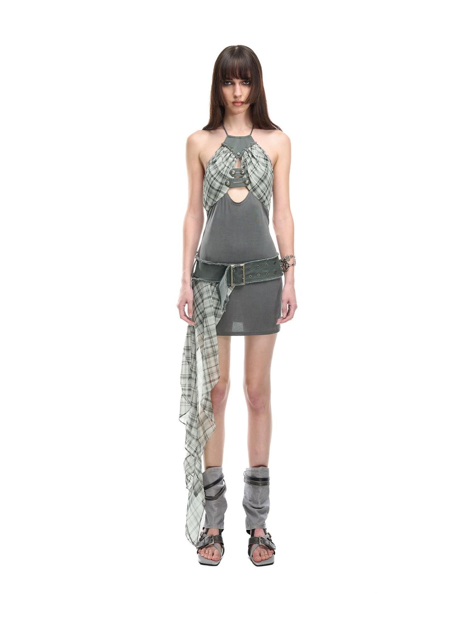 NORTH NODE Printed Patchwork Wide Vintage Punk Women&