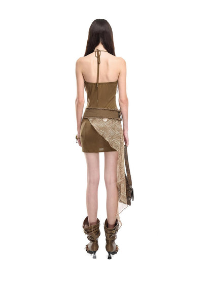 NORTH NODE Printed Patchwork Wide Vintage Punk Women&