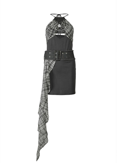 NORTH NODE Printed Spliced Halter Neck Women&