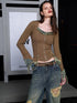 NORTH NODE Rebellious Brushed Denim Patchwork Women&