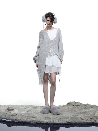 NORTH NODE Ring Shoulder Asymmetric Distressed Women&