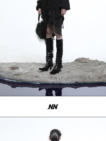 NORTH NODE Ring Shoulder Asymmetric Distressed Women&