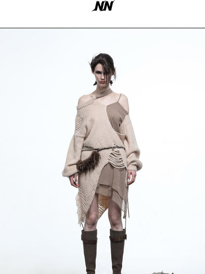 NORTH NODE Ring Shoulder Asymmetric Distressed Women&