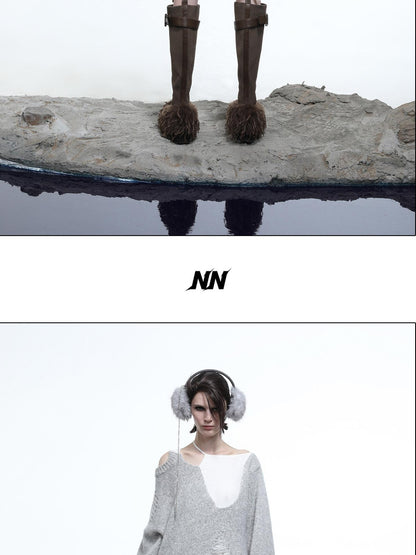 NORTH NODE Ring Shoulder Asymmetric Distressed Women&