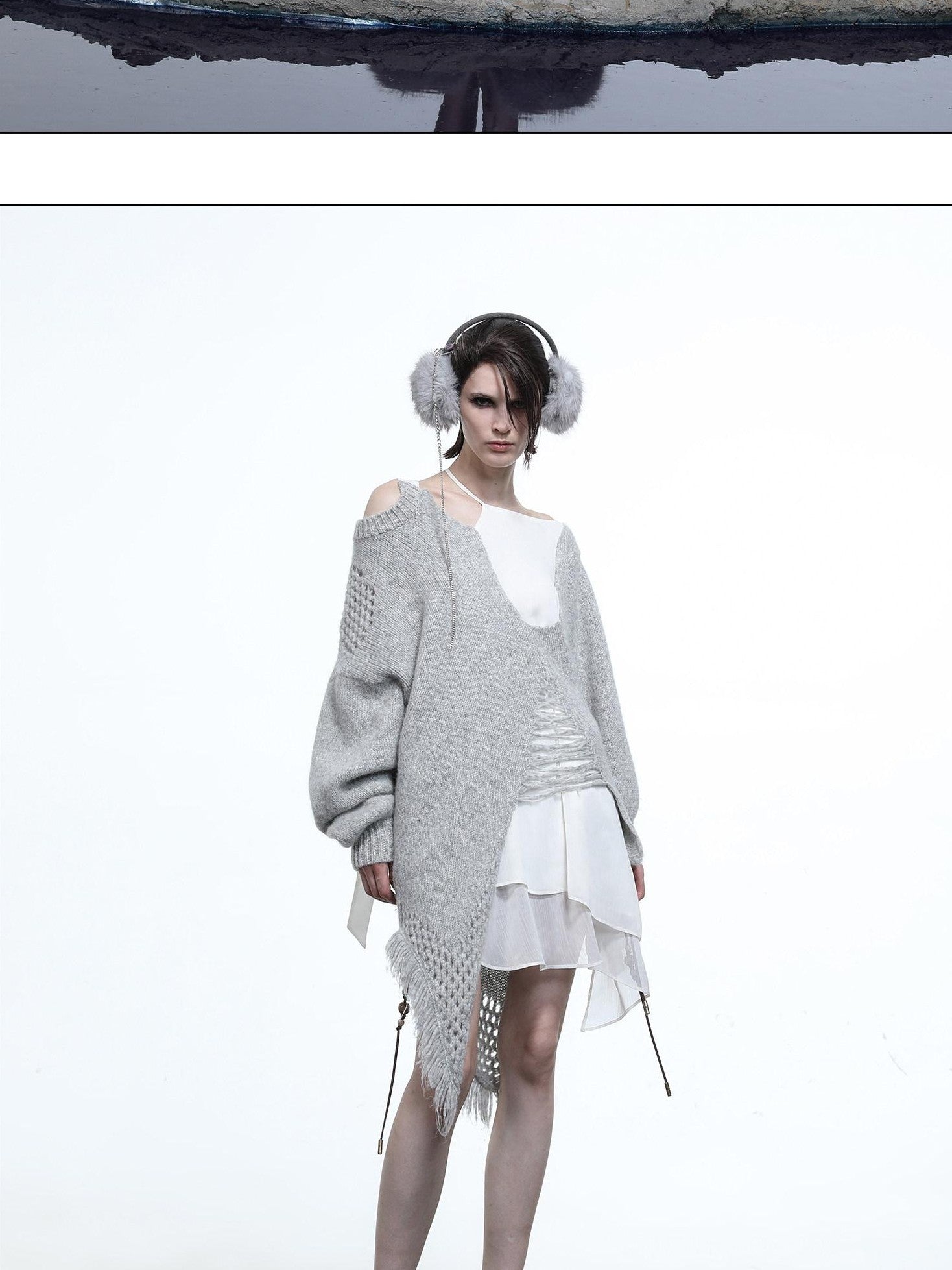 NORTH NODE Ring Shoulder Asymmetric Distressed Women&