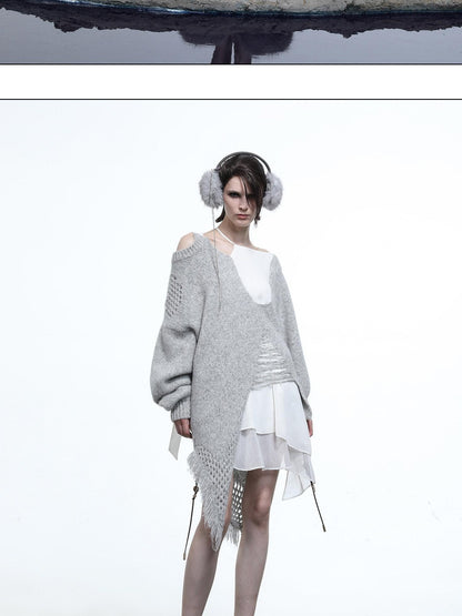 NORTH NODE Ring Shoulder Asymmetric Distressed Women&