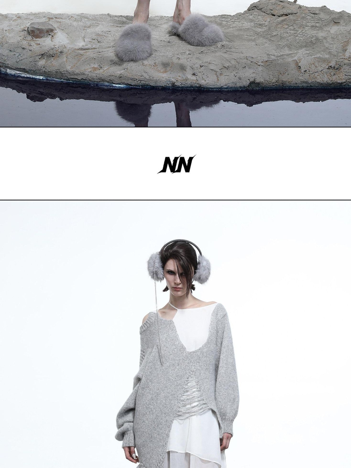 NORTH NODE Ring Shoulder Asymmetric Distressed Women&