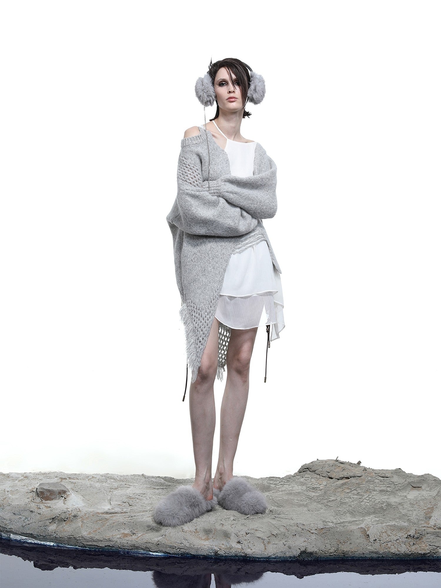 NORTH NODE Ring Shoulder Asymmetric Distressed Women&