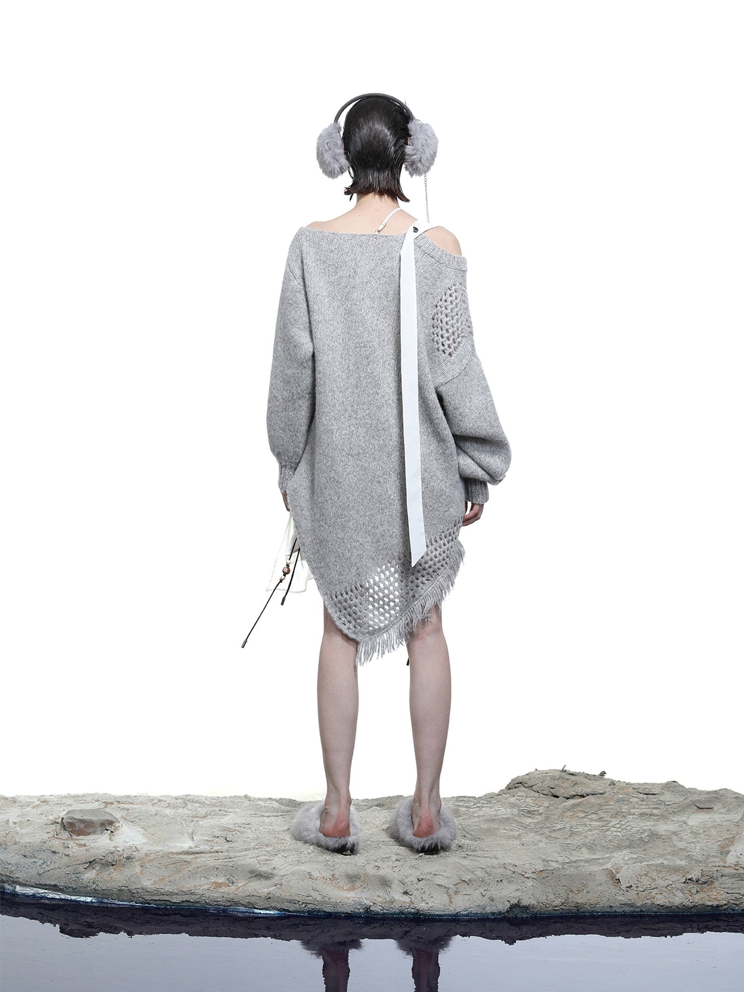 NORTH NODE Ring Shoulder Asymmetric Distressed Women&