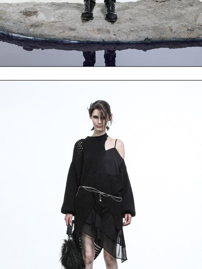 NORTH NODE Ring Shoulder Asymmetric Distressed Women&