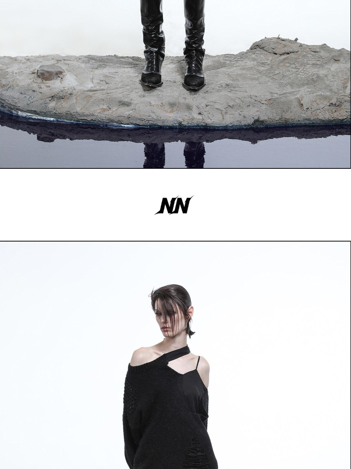 NORTH NODE Ring Shoulder Asymmetric Distressed Women&
