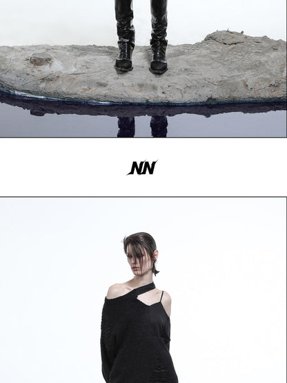 NORTH NODE Ring Shoulder Asymmetric Distressed Women&