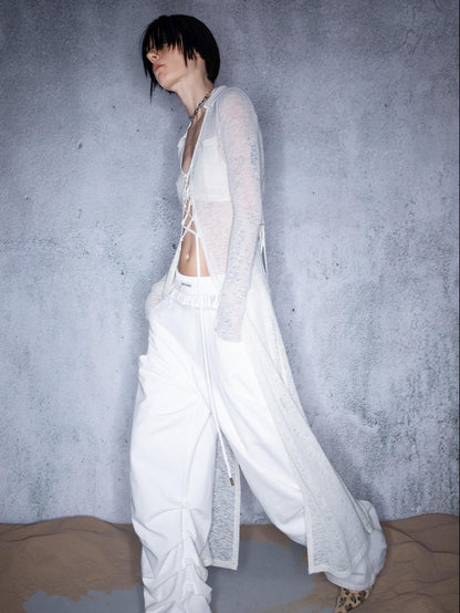 NORTH NODE Ripple Washed Double Waist Pleated Women&