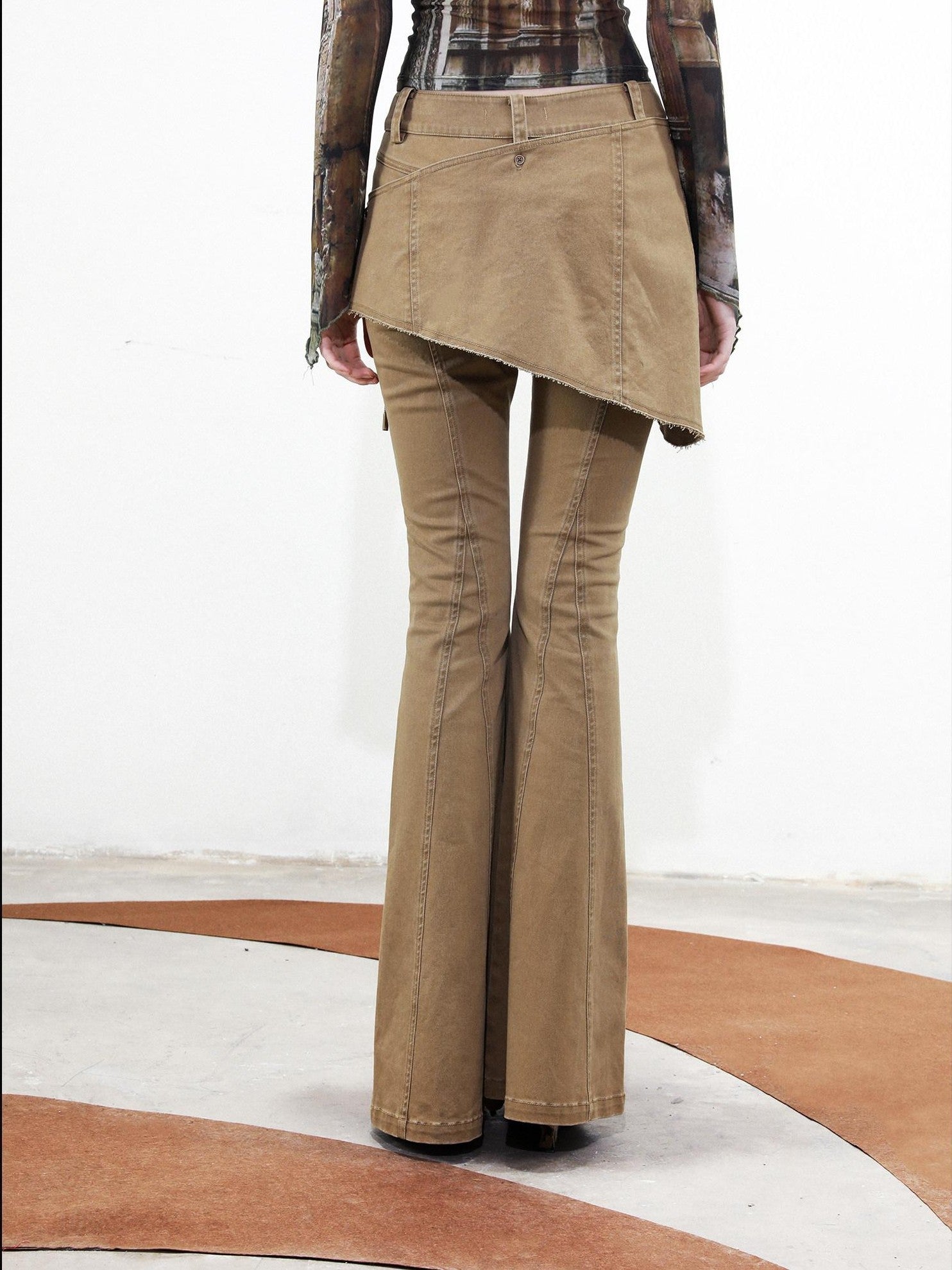 NORTH NODE Riveted Waist Belt Micro Flare Women&