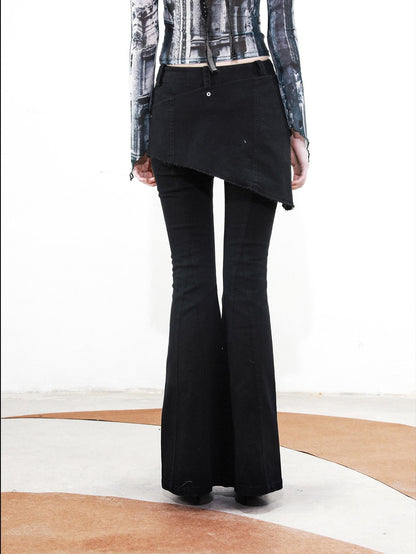 NORTH NODE Riveted Waist Belt Micro Flare Women&