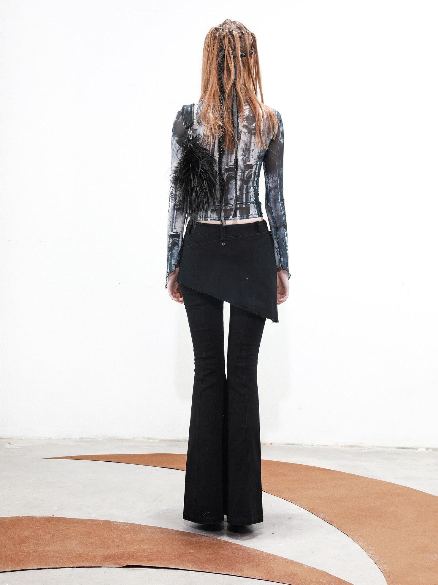 NORTH NODE Riveted Waist Belt Micro Flare Women&
