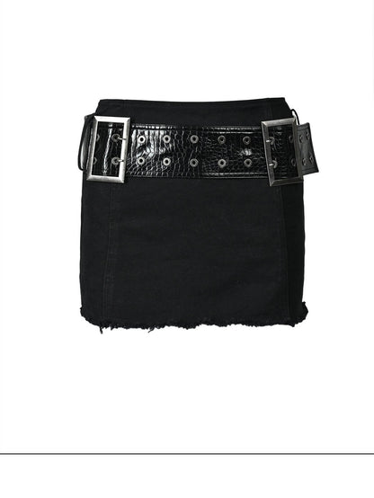 NORTH NODE Rock Mantle Washed Distressed Grunge Ultra Short Women&