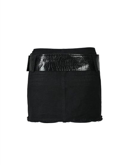 NORTH NODE Rock Mantle Washed Distressed Grunge Ultra Short Women&