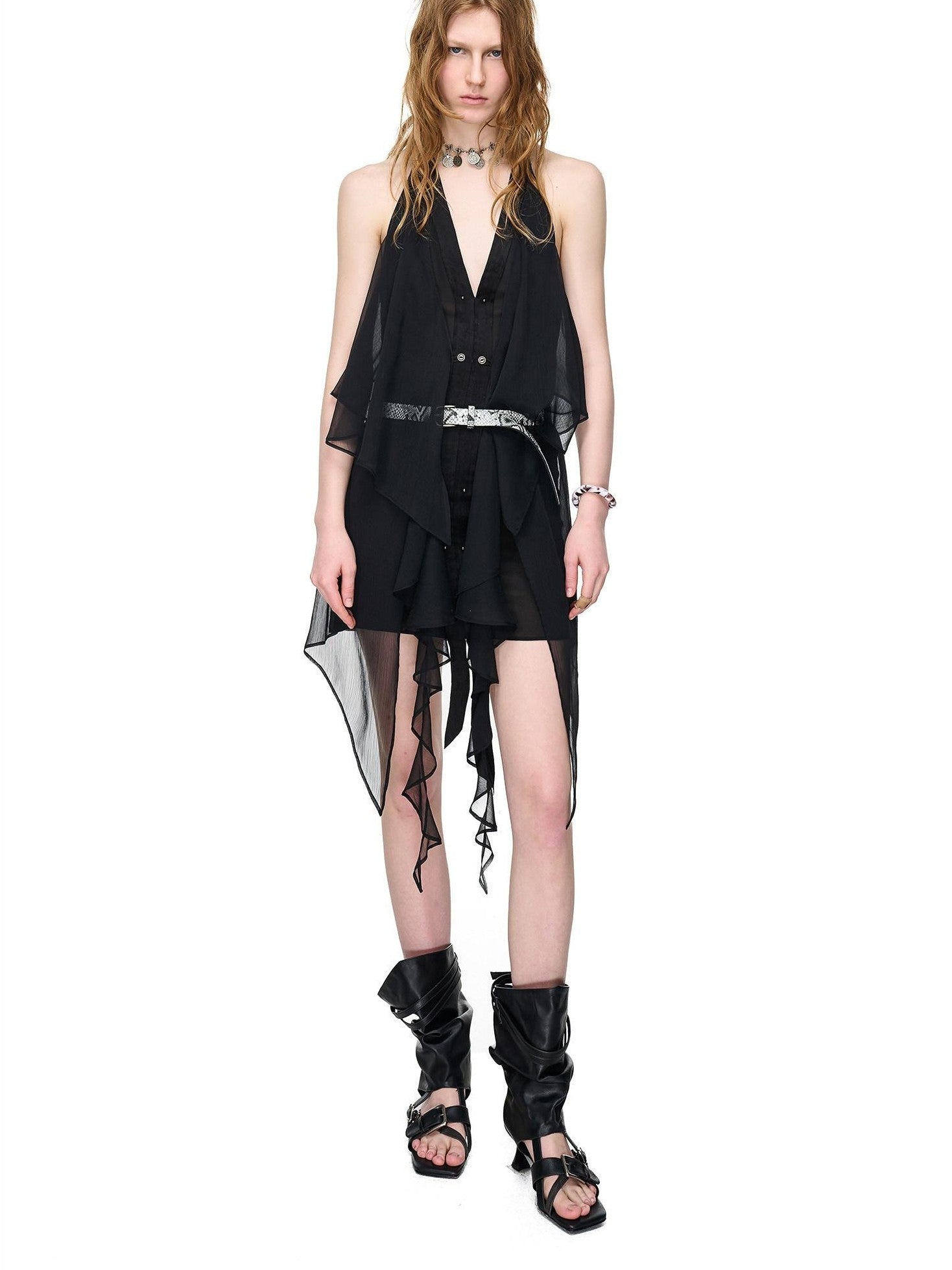 NORTH NODE Romantic Boho Ruffled Asymmetric Women&