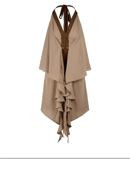 NORTH NODE Romantic Boho Ruffled Asymmetric Women&