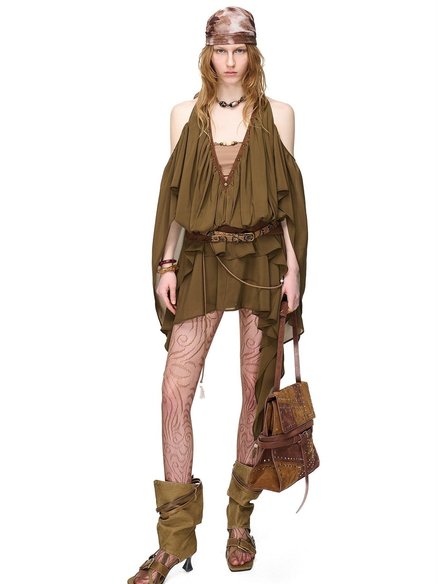 NORTH NODE Romantic Nomadic Asymmetrical Ruffle Women&