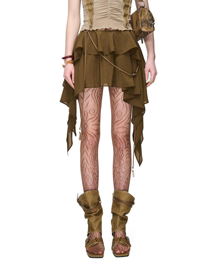NORTH NODE Romantic Nomadic Asymmetrical Ruffle Women&