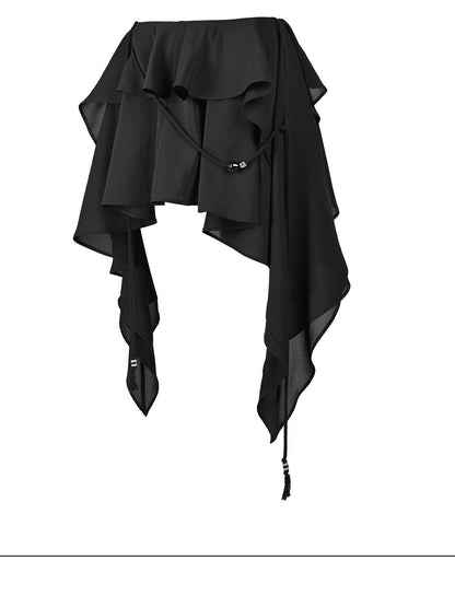 NORTH NODE Romantic Nomadic Asymmetrical Ruffle Women&