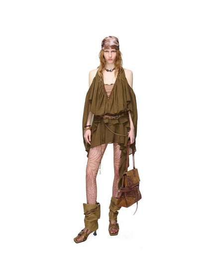 NORTH NODE Romantic Nomadic Asymmetrical Ruffle Women&