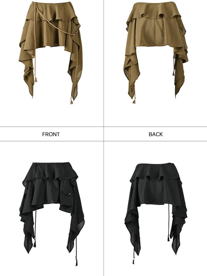 NORTH NODE Romantic Nomadic Asymmetrical Ruffle Women&