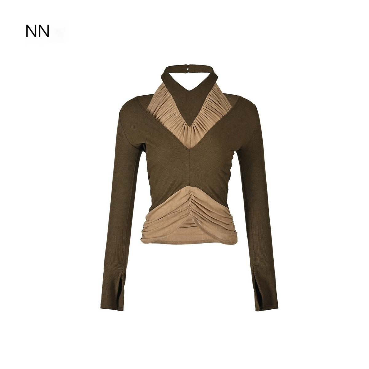 NORTH_NODE_Ruched_Halterneck_Asymmetric_Panelled_Women&