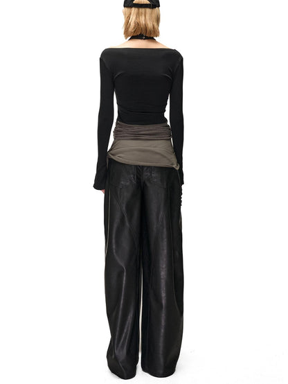 NORTH NODE Ruched Halterneck Asymmetric Panelled Women&