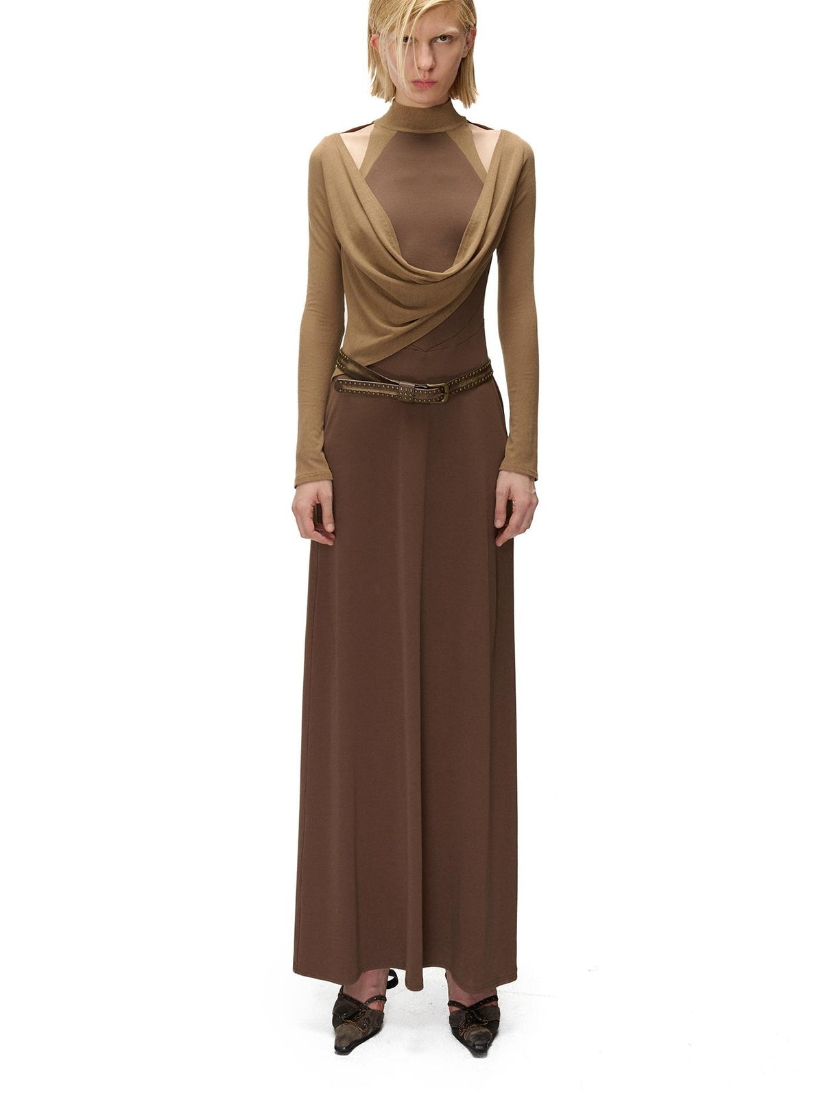 NORTH NODE Ruched Spliced High Stretch Slim Fit Women&